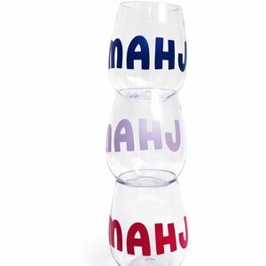 MAHJ Stemless Cups – Sturdy Plastic | Set of 3 Colors - Mahjong